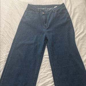 SHEIN Dark Blue Flare Jeans